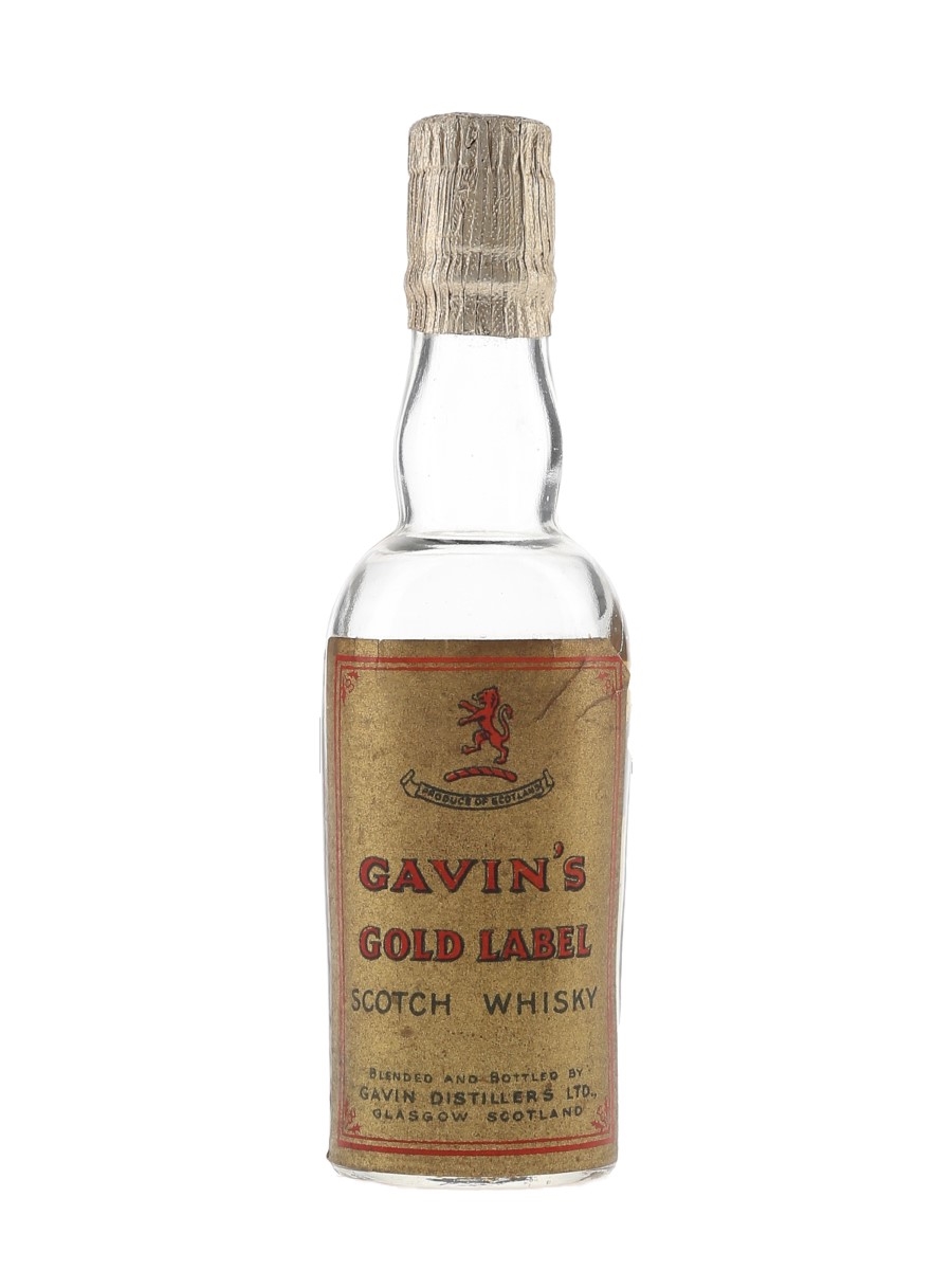 Gavin's Gold Label Bottled 1950s-1960s 5cl