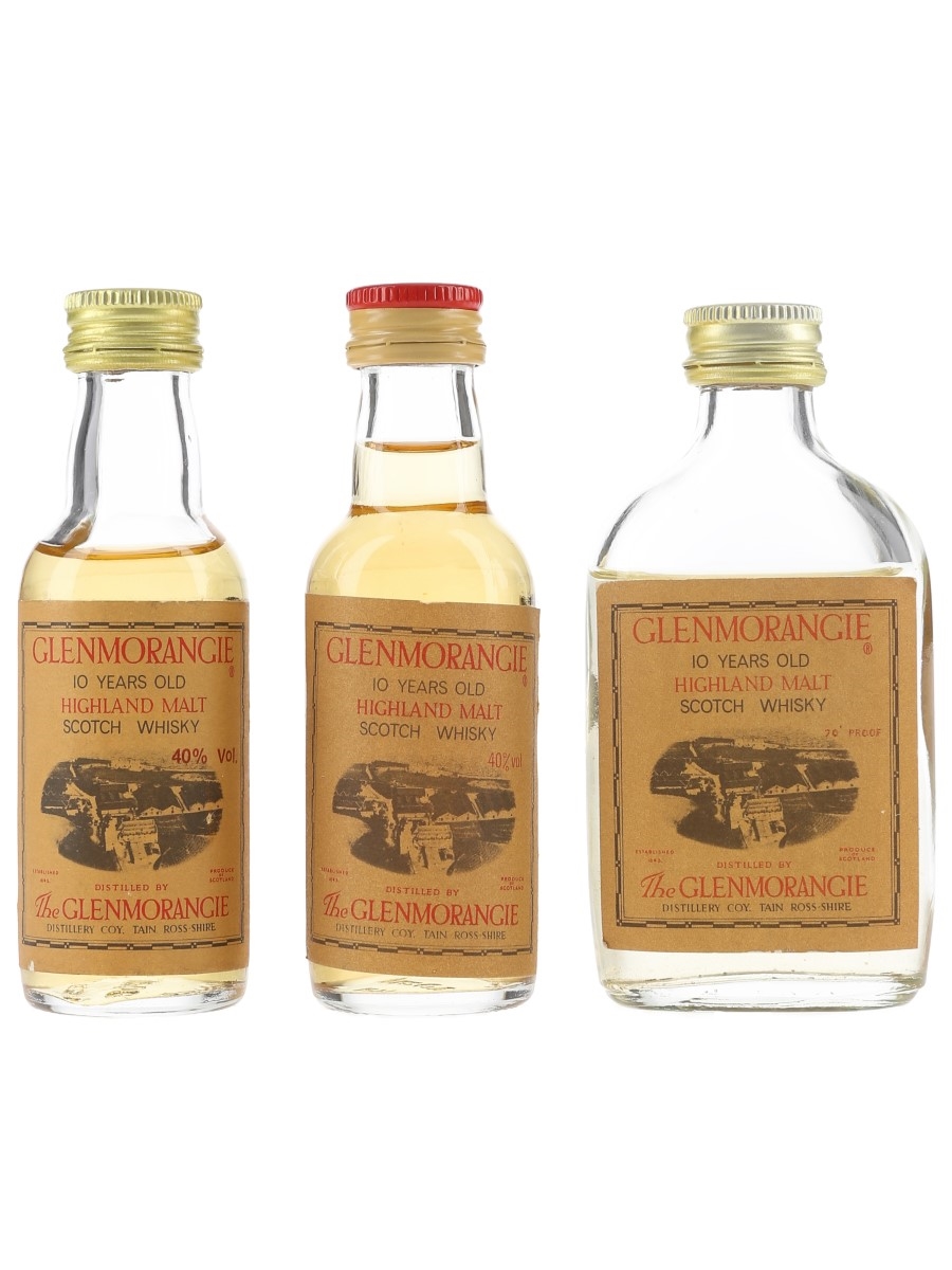 Glenmorangie 10 Year Old Bottled 1970s & 1980s 3 x 5cl / 40%