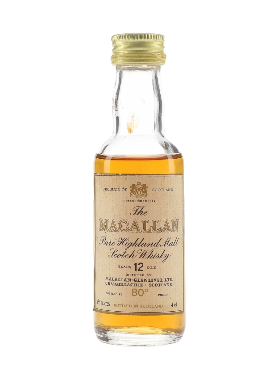 Macallan 12 Year Old 80 Proof Bottled 1970s-1980s 4cl / 46%