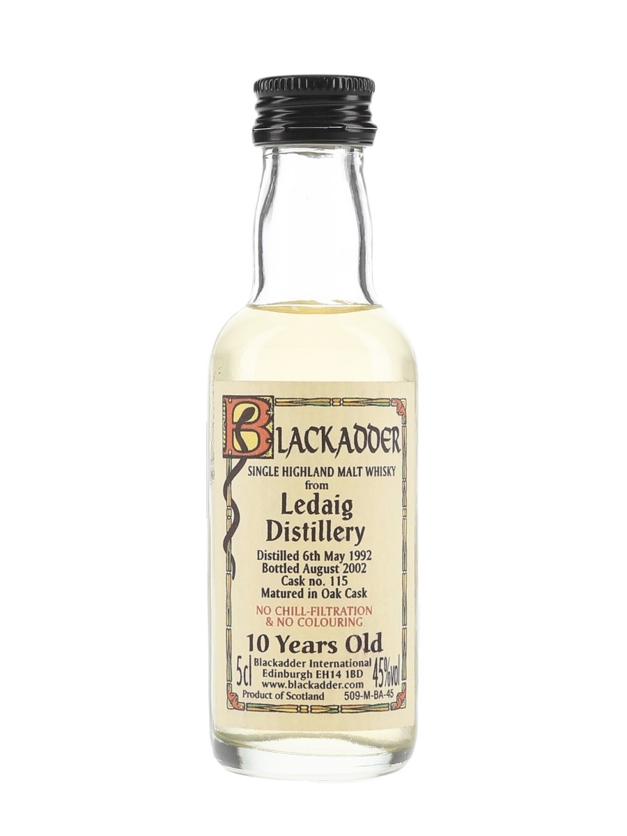 Ledaig 1992 10 Year Old Cask 115 Bottled 2002 - Blackadder 5cl / 45%