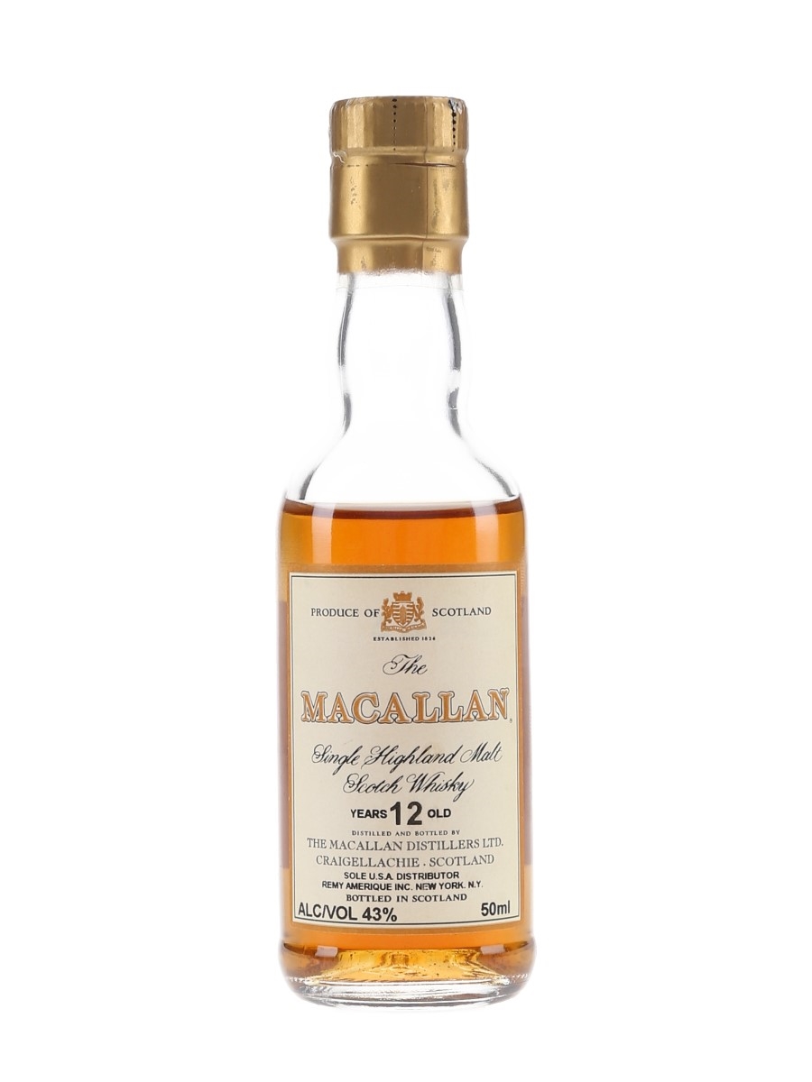 Macallan 12 Year Old Bottled 1990s - Remy Amerique 5cl / 43%