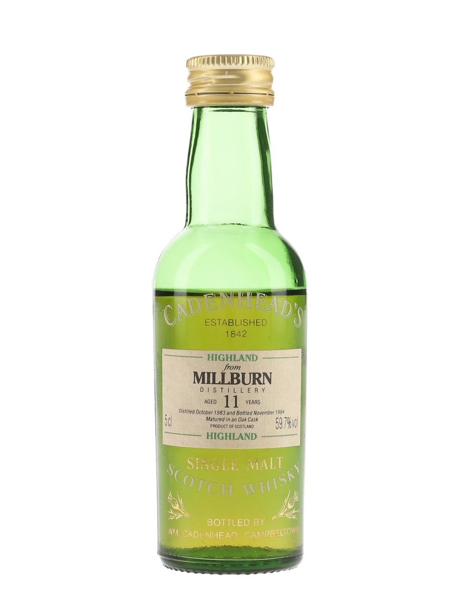 Millburn 1983 11 Year Old Bottled 1994 - Cadenhead's 5cl / 59.7%