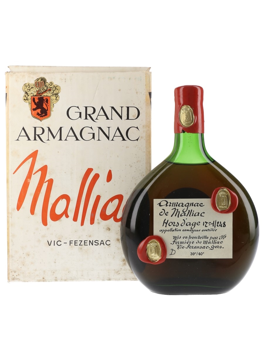 J De Malliac Hors d'Age Armagnac Bottled 1970s 68cl / 40%