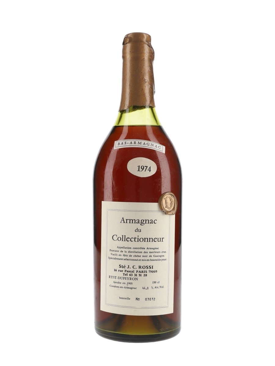Dupeyron 1974 Armagnac Magnum - J C Rossi, Paris 150cl / 44.8%