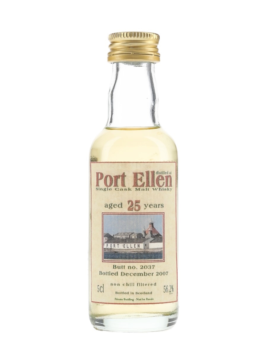 Port Ellen 25 Year Old Butt No. 2037 Bottled 2007 - Private Bottling 5cl / 56.2%