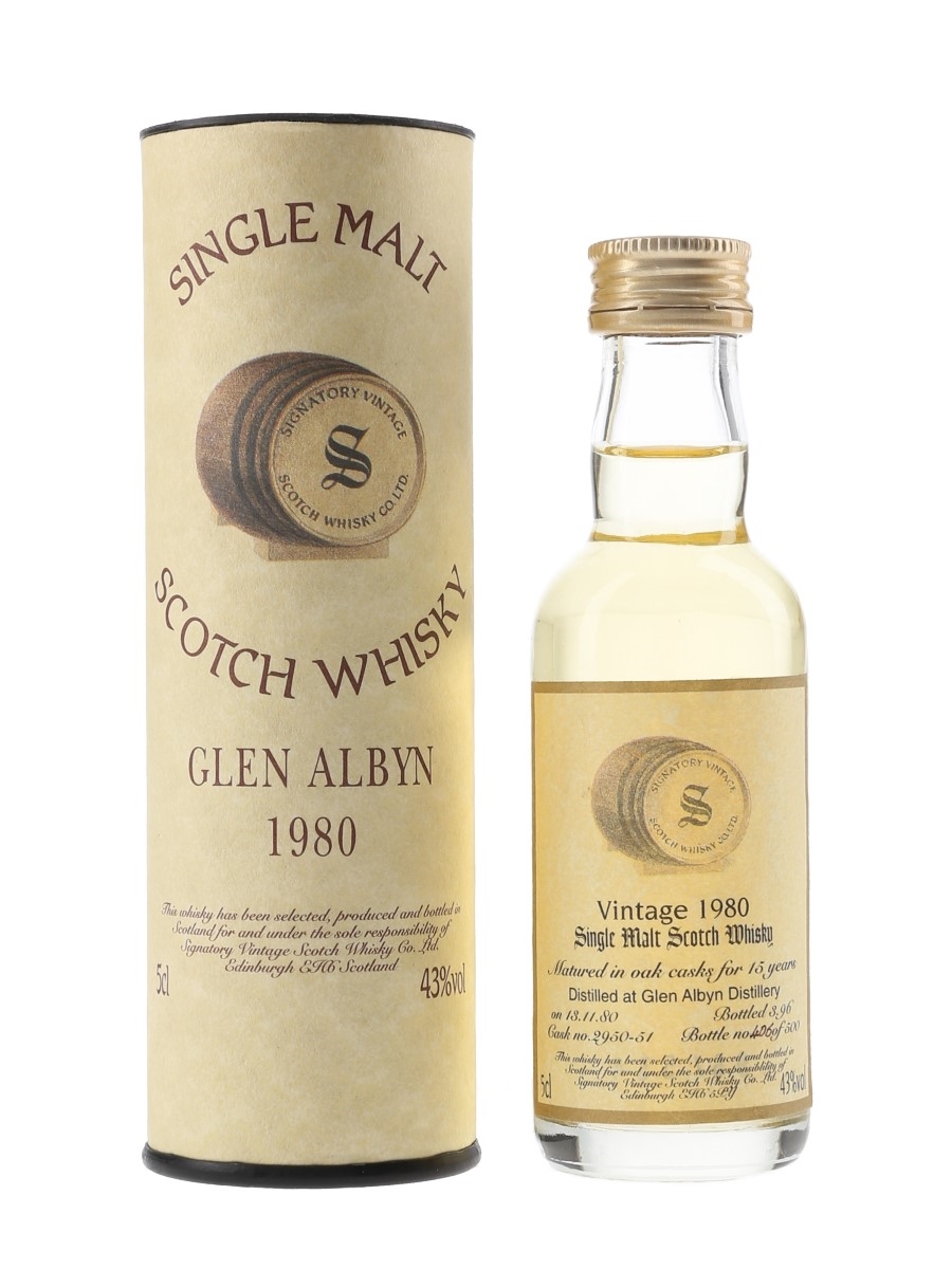 Glen Albyn 1980 15 Year Old Bottled 1993 - Signatory Vintage 5cl / 43%