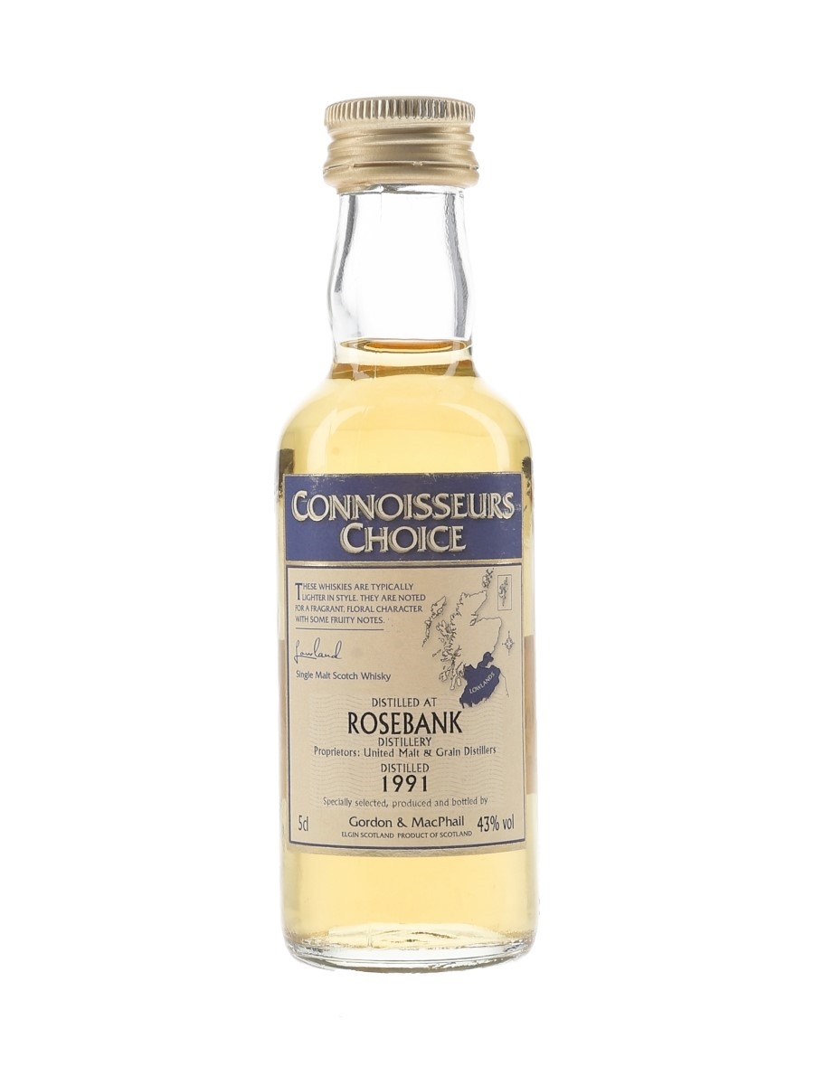 Rosebank 1991 Connoisseurs Choice Bottled 2000s - Gordon & MacPhail 5cl / 43%