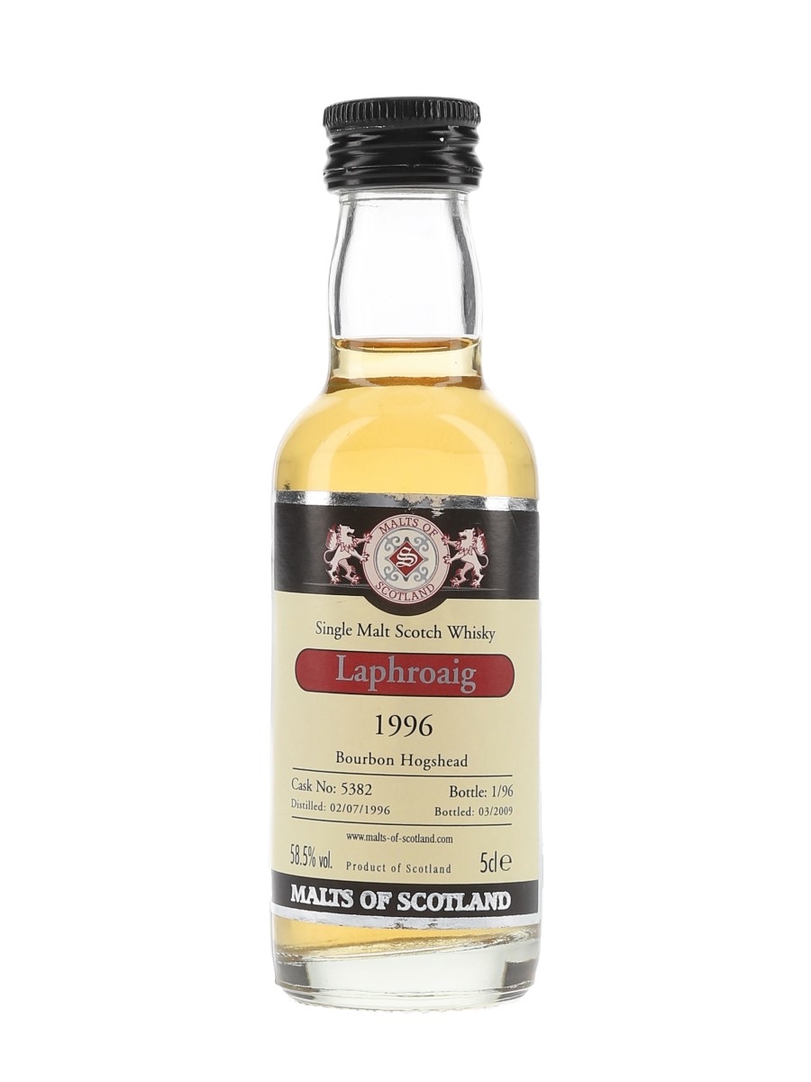 Laphroaig 1996 Cask 5382 Bottled 2009 - Malts Of Scotland 5cl / 58.5%