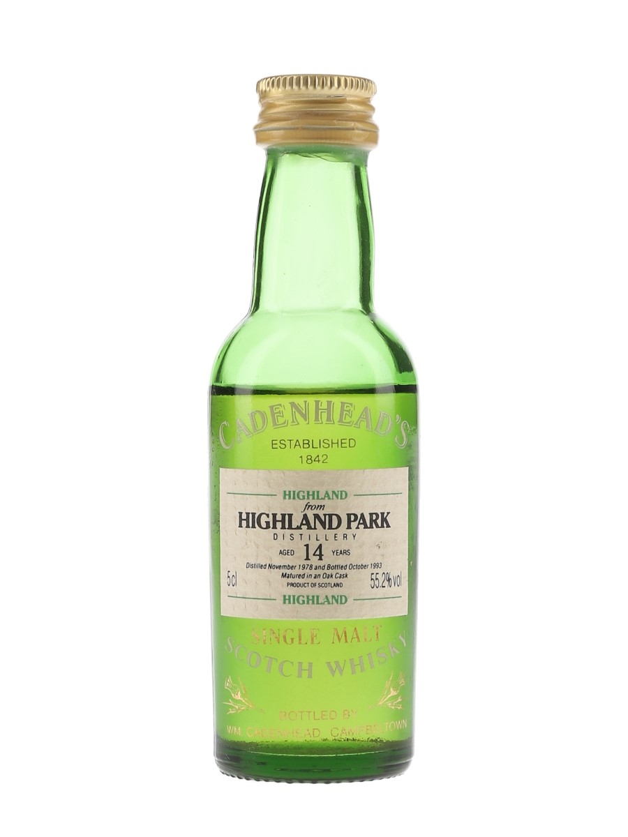 Highland Park 1978 14 Year Old Bottled 1993 - Cadenhead's 5cl / 55.2%