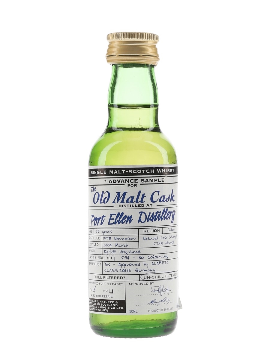 Port Ellen 1978 25 Year Old The Old Malt Cask Bottled 2004 - Douglas Laing 5cl / 57.4%