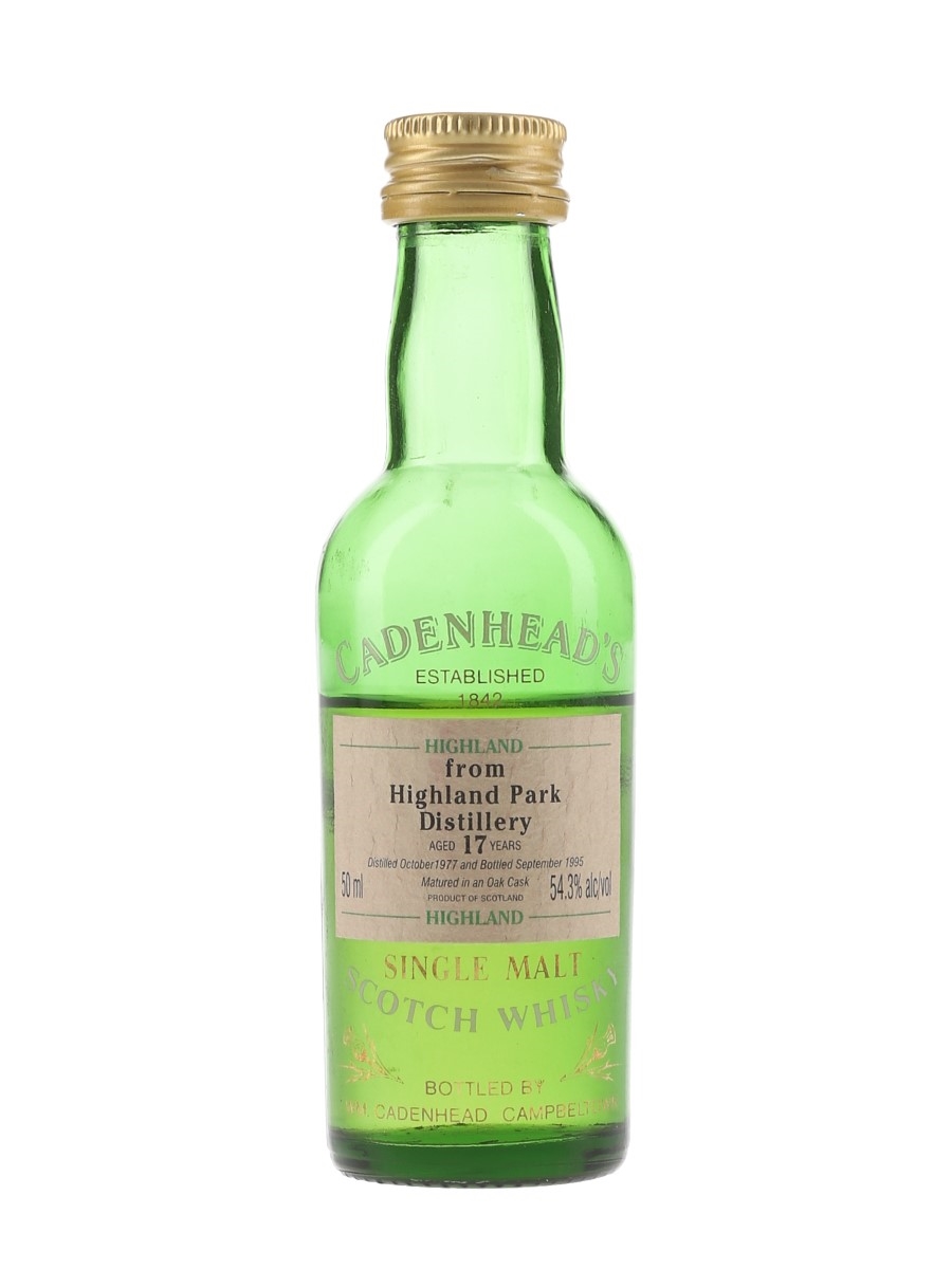 Highland Park 1977 17 Year Old Bottled 1995 - Cadenhead's 5cl / 54.3%