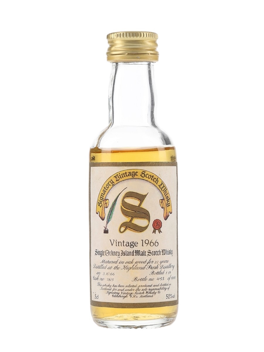 Highland Park 1966 22 Year Old Bottled 1989 - Signatory Vintage 5cl / 52%