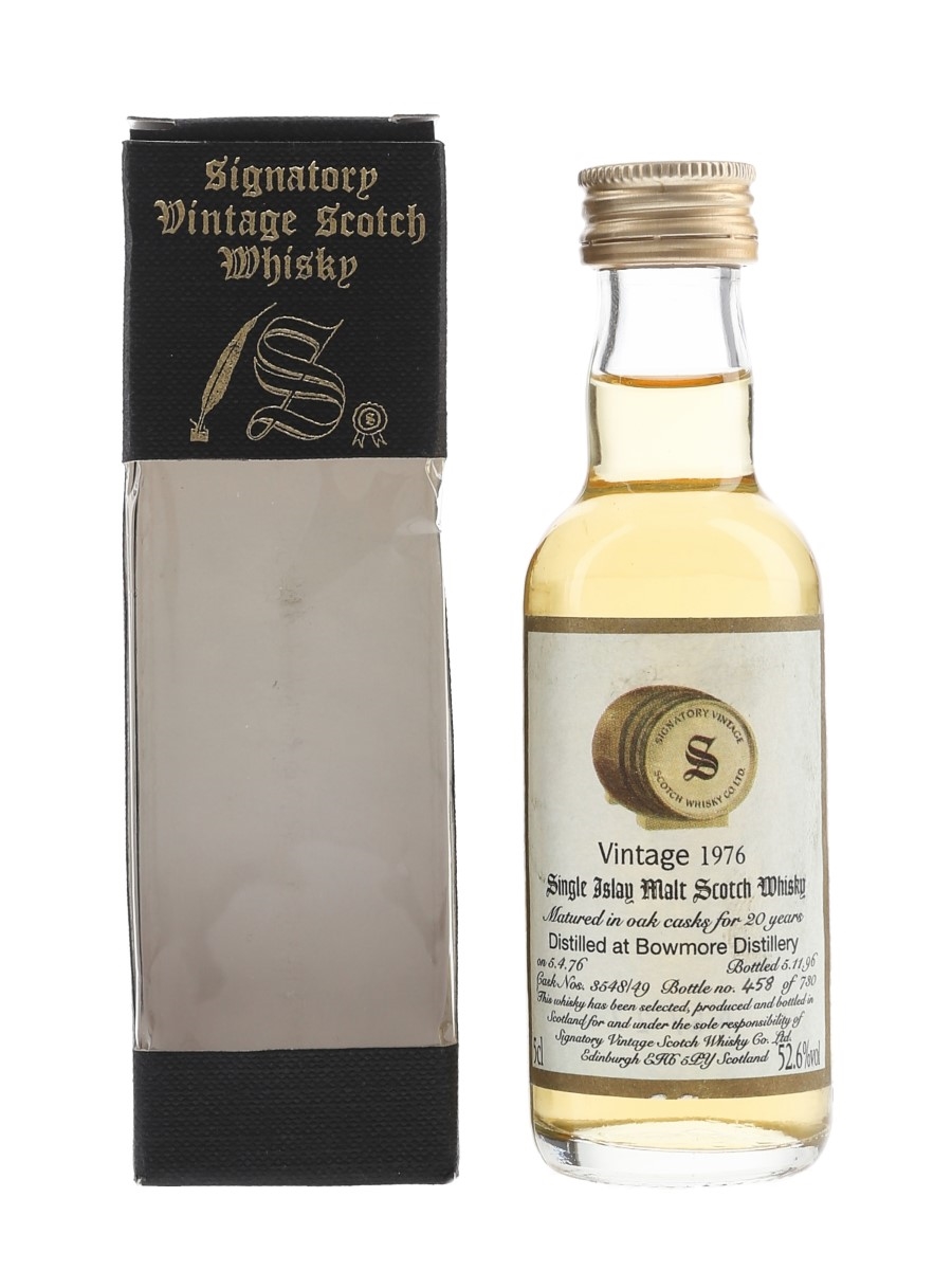 Bowmore 1976 20 Year Old Bottled 1996 - Signatory Vintage 5cl / 52.6%