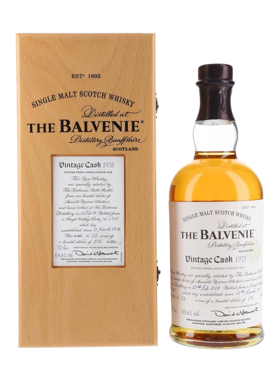 Balvenie 1978 Vintage Cask 2705 Bottled 2009 70cl / 53.8%