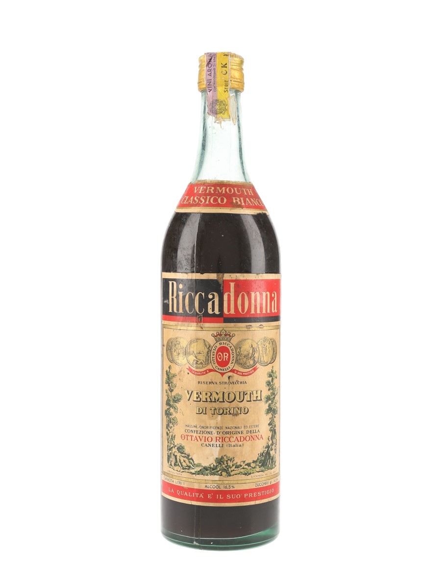 Riccadonna Vermouth Bianco Di Torino Bottled 1950s-1960s 100cl / 16.5%