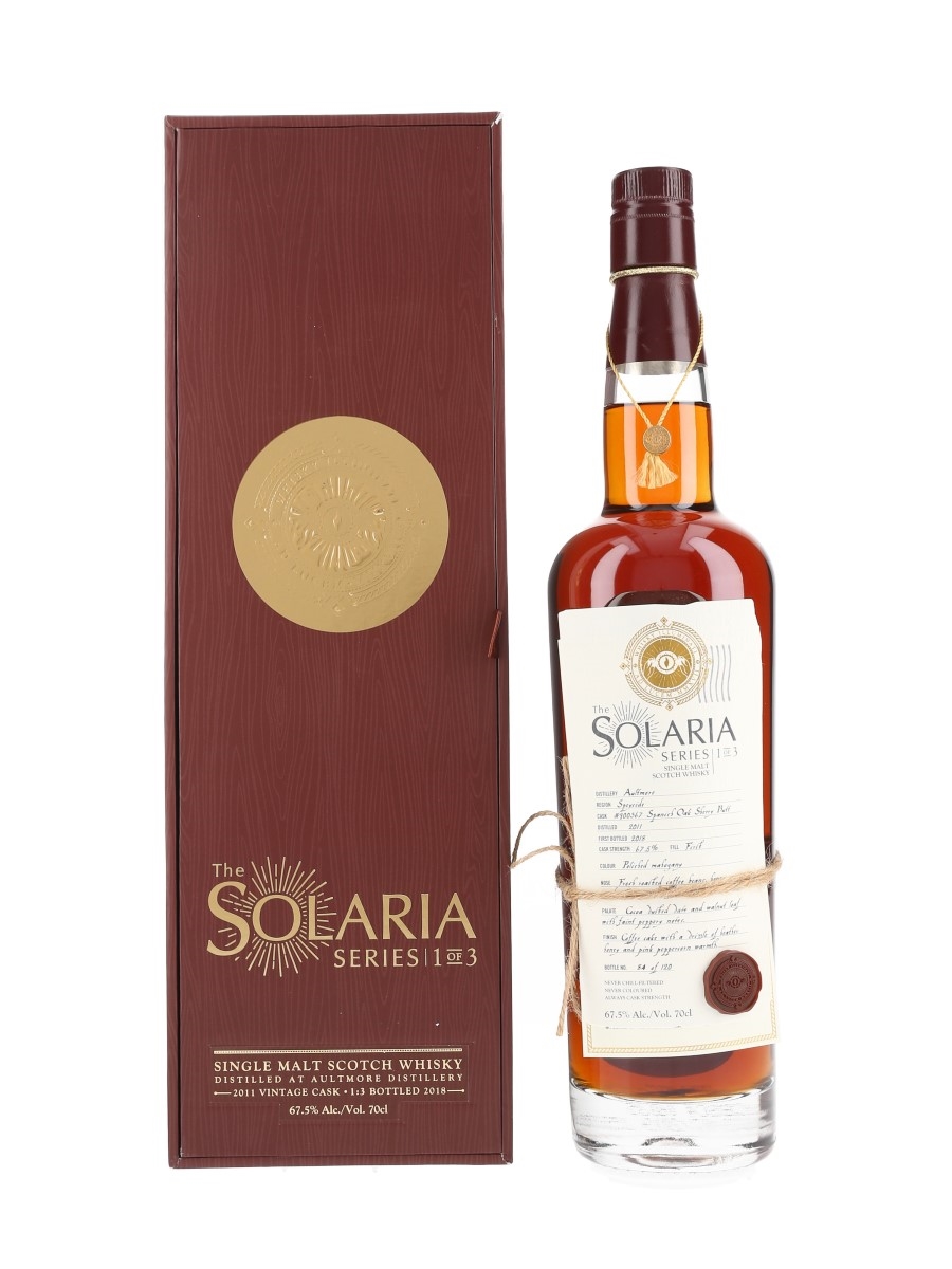 Aultmore 2011 Solaria Series 1 of 3 Bottled 2018 - Whisky Illuminati 70cl / 67.5%