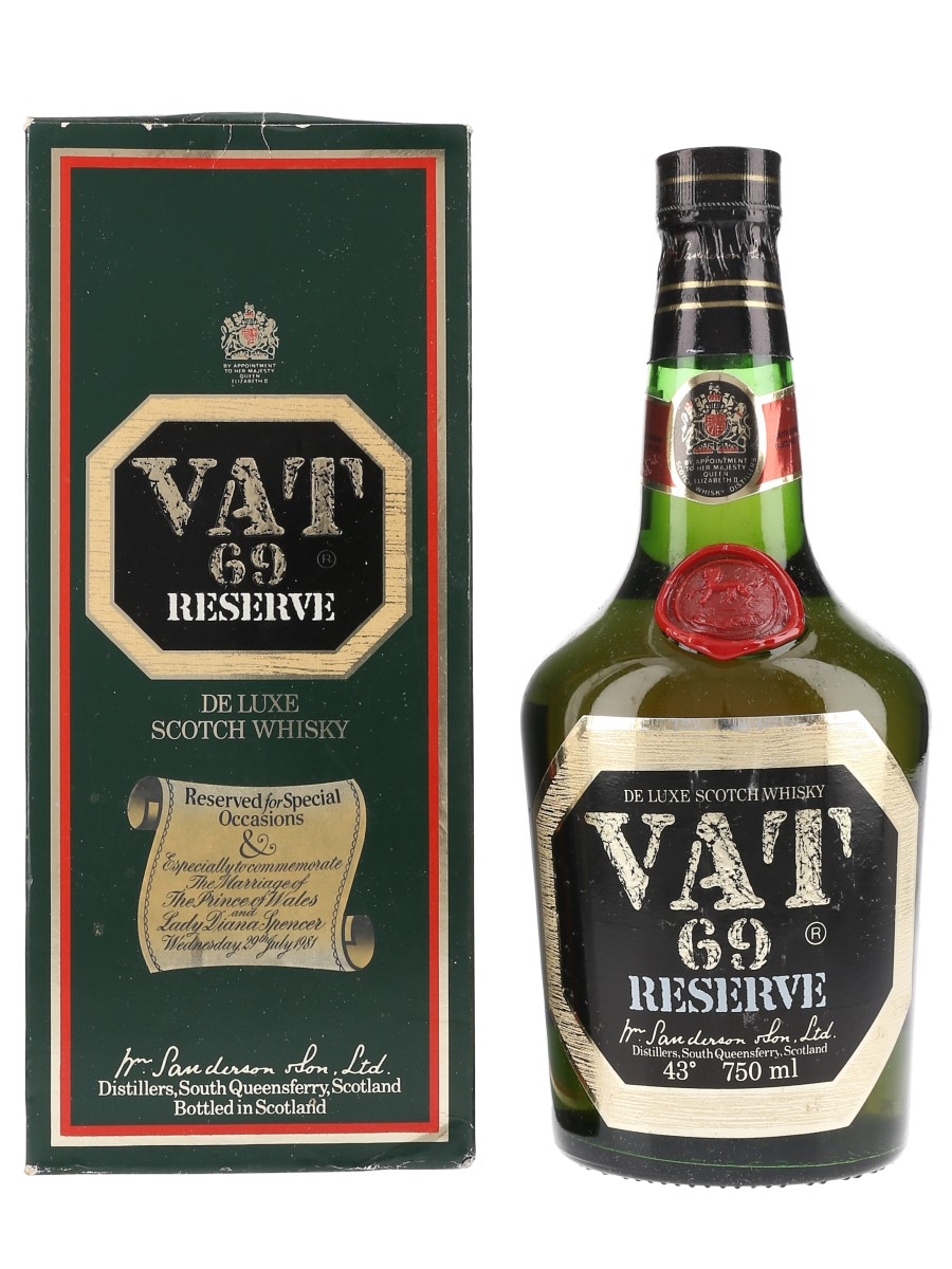Vat 69 Reserve Bottled 1980s - Royal Marriage 75cl / 40%