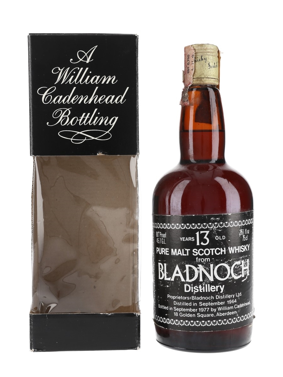 Bladnoch 1964 13 Year Old Bottled 1977 - Cadenhead's 'Dumpy' 75cl / 45.7%