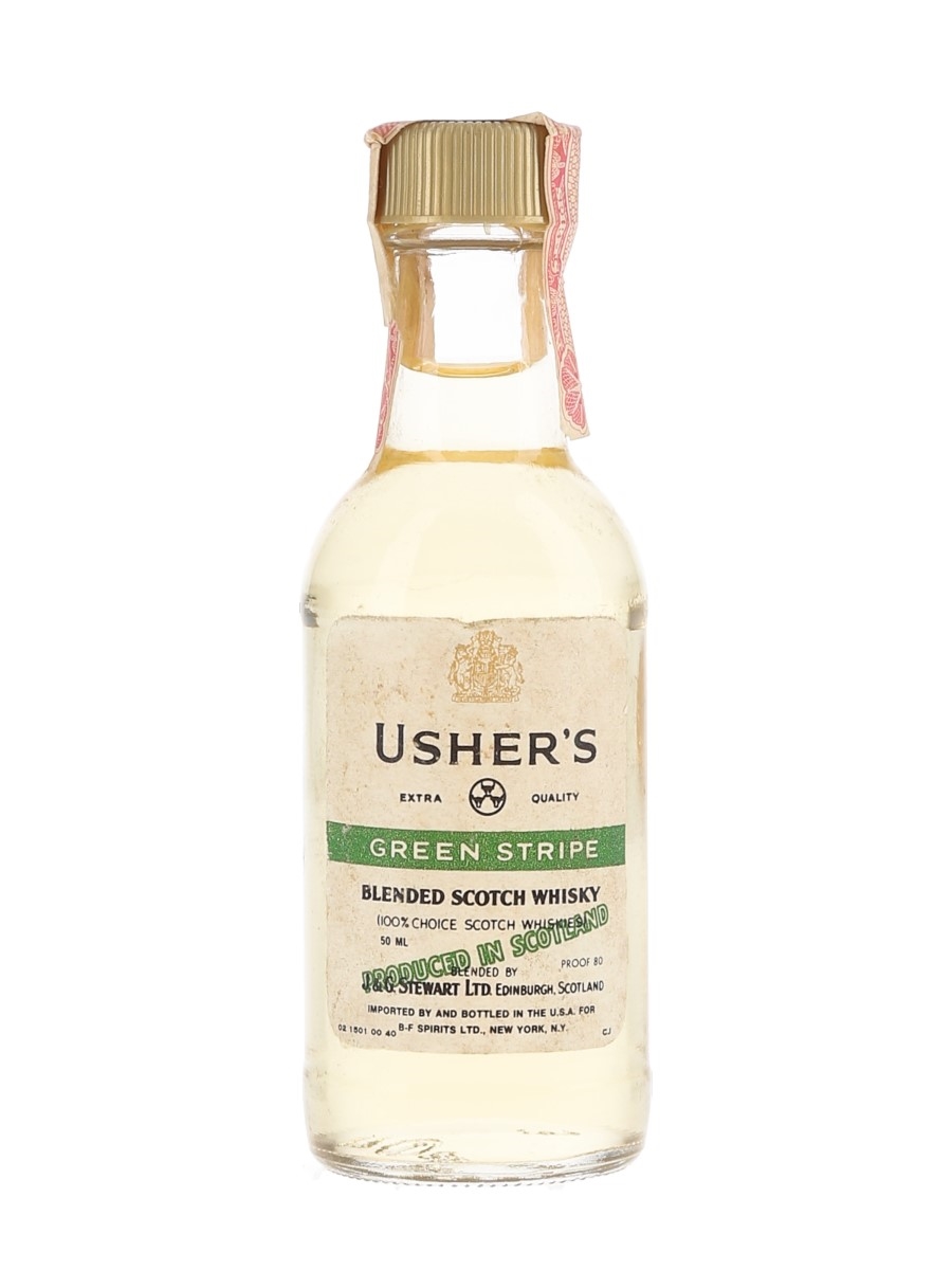 Usher's Green Stripe Bottled 1980s - B F Spirits Ltd., New York 5cl / 40%