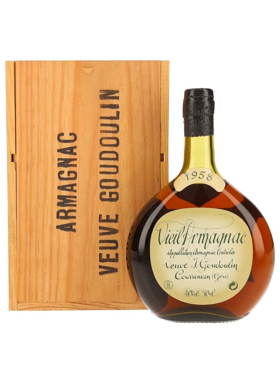 Veuve Goudoulin 1958 Vieil Armagnac - Lot 82655 - Buy/Sell