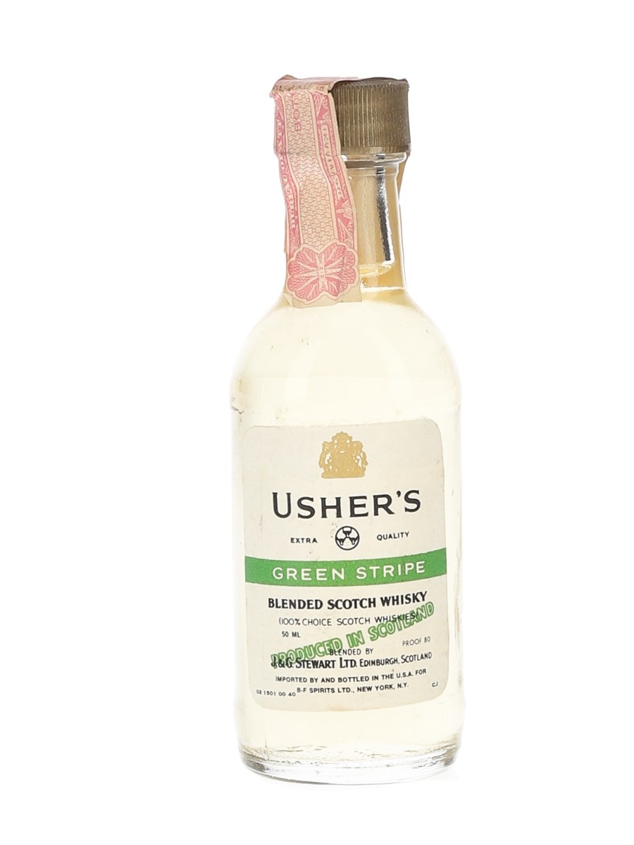 Usher's 8 Year Old Green Stripe Bottled 1980s - B F Spirits Ltd., New York 5cl / 40%