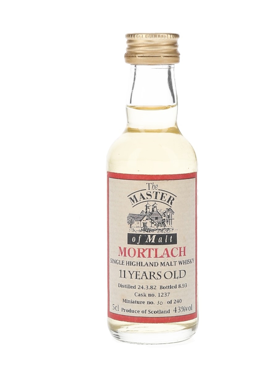Mortlach 1982 11 Year Old Bottled 1993 - The Master of Malt 5cl / 43%
