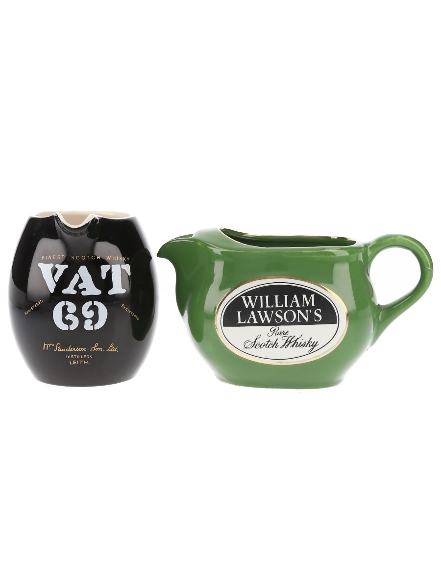 Vat 69 & William Lawson's Water Jugs  