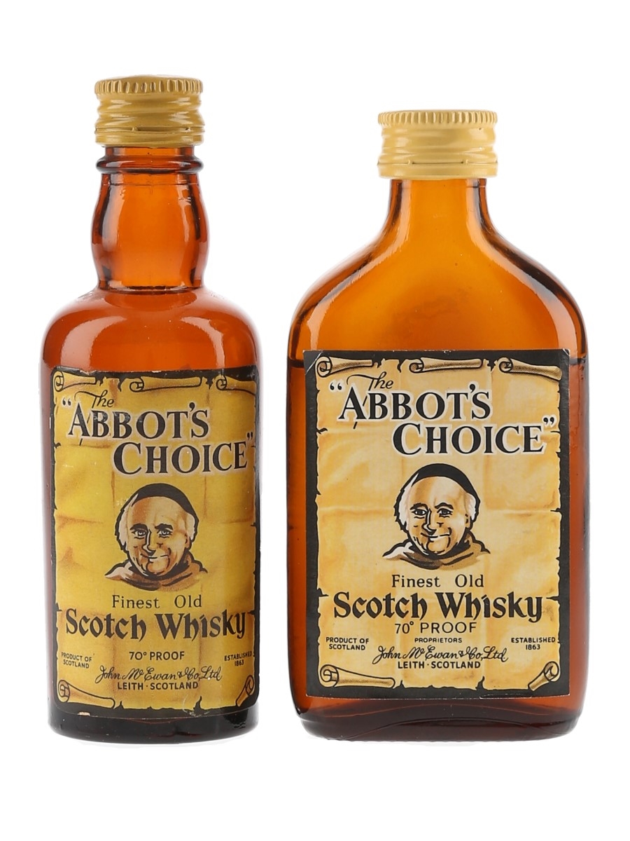 Abbot's Choice Bottled 1960s-1970s - John McEwan & Co. 2 x 5cl / 40%
