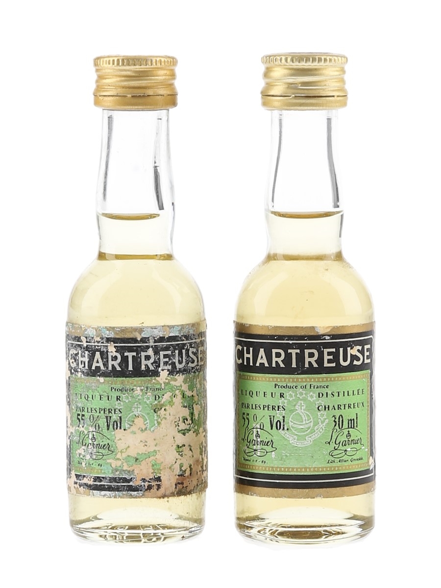 Chartreuse Green Bottled 1970s 2 x 3cl / 55%