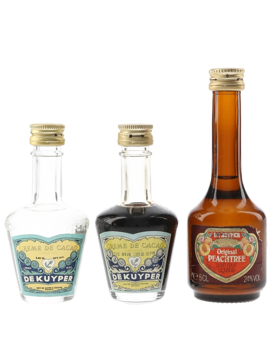 De Kuyper Liqueurs Bottled 1970s-1980s 3 x 3.5cl-5cl