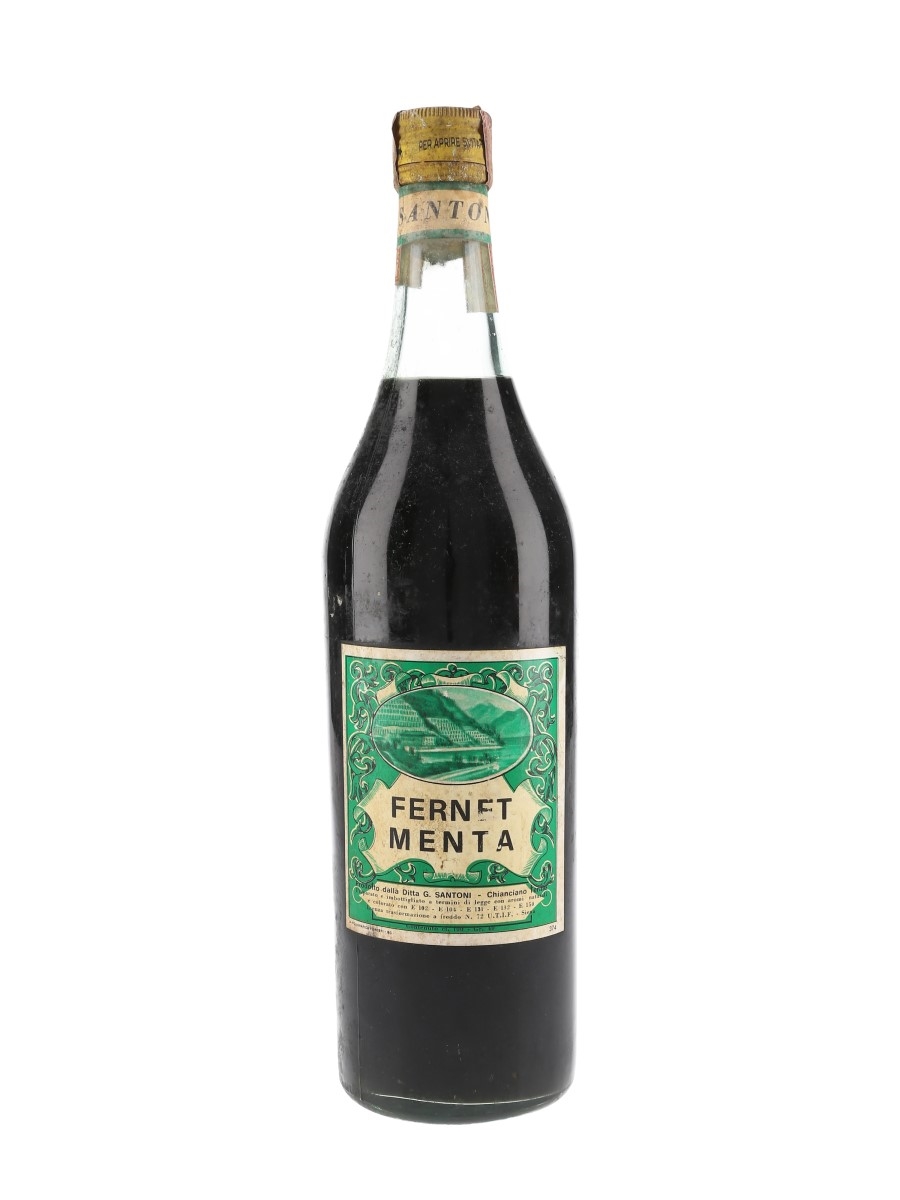 Santoni Fernet Menta Bottled 1970s 100cl / 40%