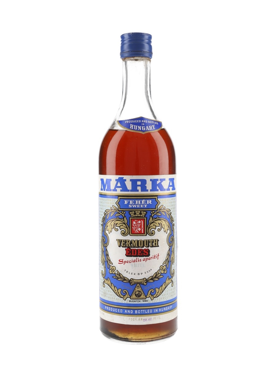 Marka Feher Edes Sweet White Vermouth Bottled 1960s-1970s 80cl