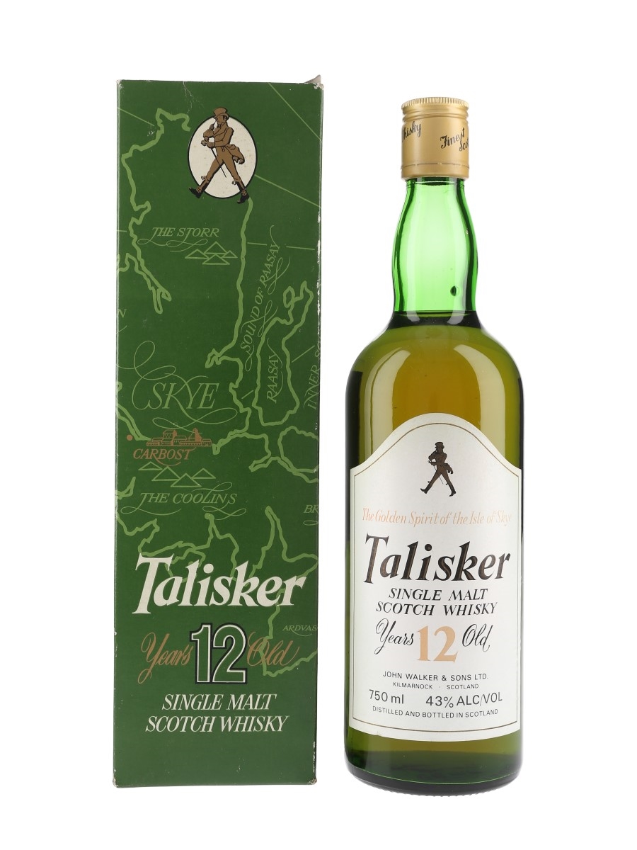 Talisker 12 Year Old Bottled 1980s - John Walker & Sons 75cl / 43%