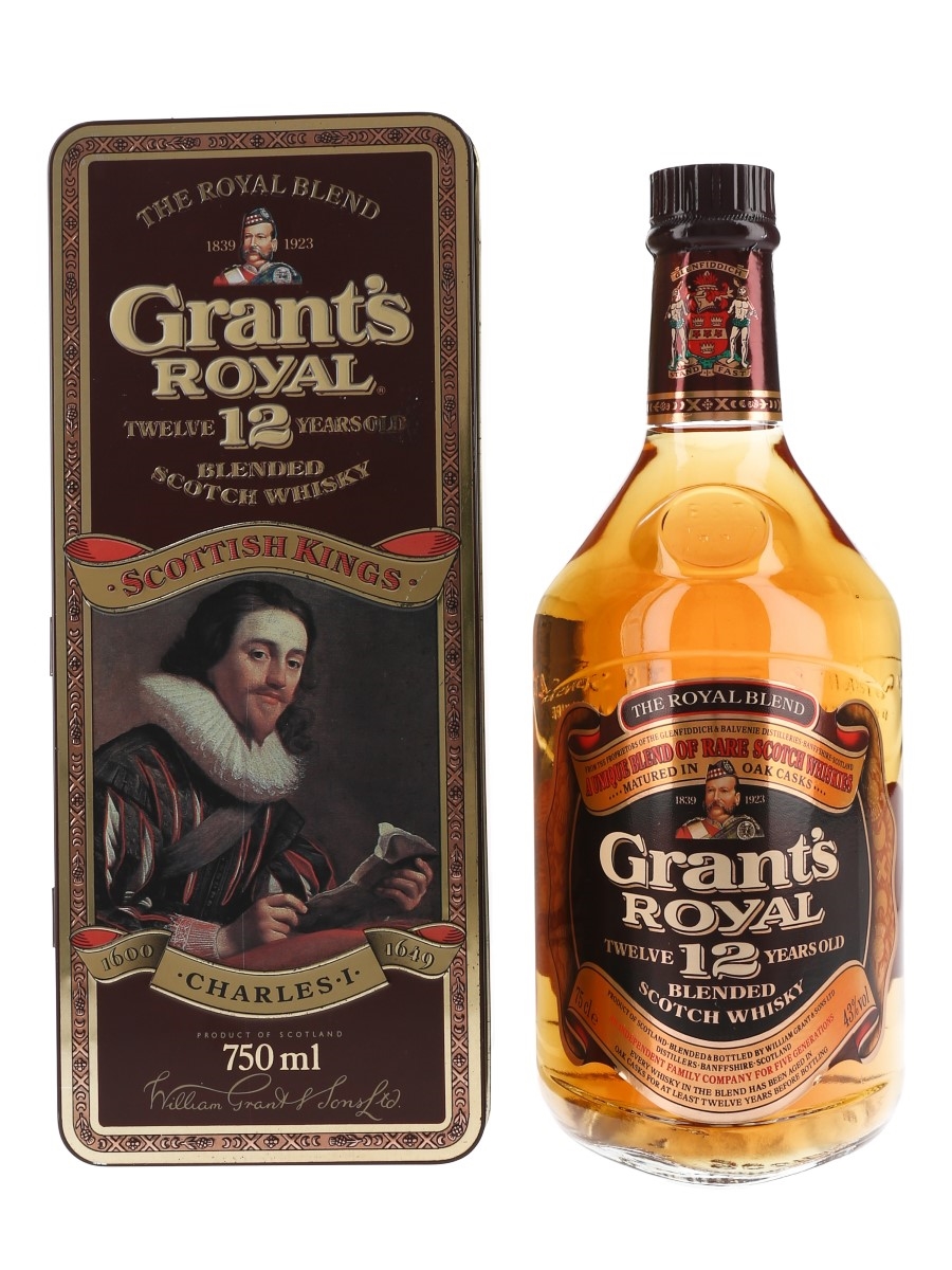 Grant's Royal 12 Year Old Bottled 1980s - Scottish Kings 75cl / 43%