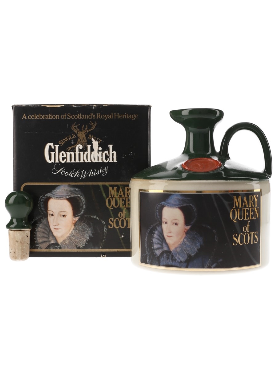 Glenfiddich Scottish Royalty Ceramic Jug Bottled 1980s - Mary Queen Of Scots 75cl / 43%