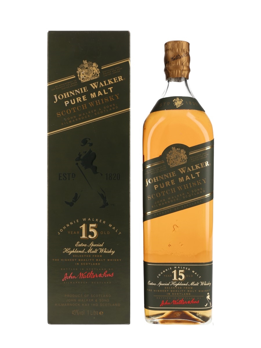 Johnnie Walker 15 Year Old Pure Malt Green Label 100cl / 43%