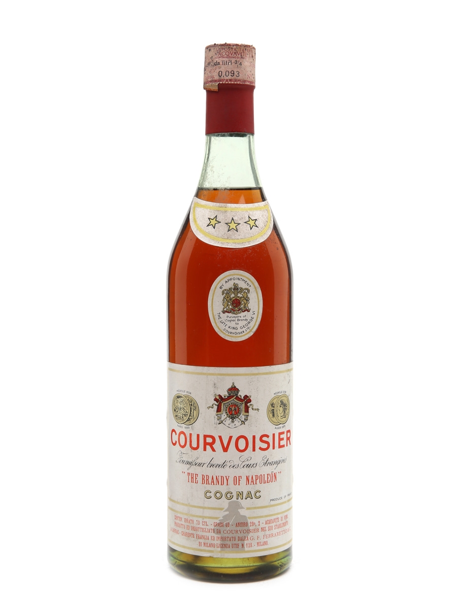Courvoisier 3 Star Cognac Bottled 1950s 73cl
