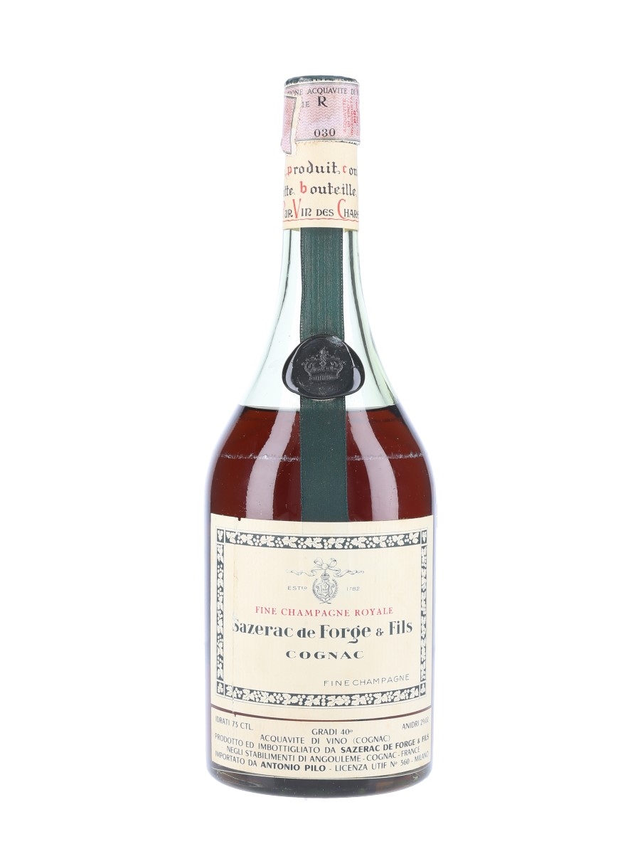 Sazerac De Forge Fine Champagne Royale Cognac Bottled 1950s 75cl / 40%