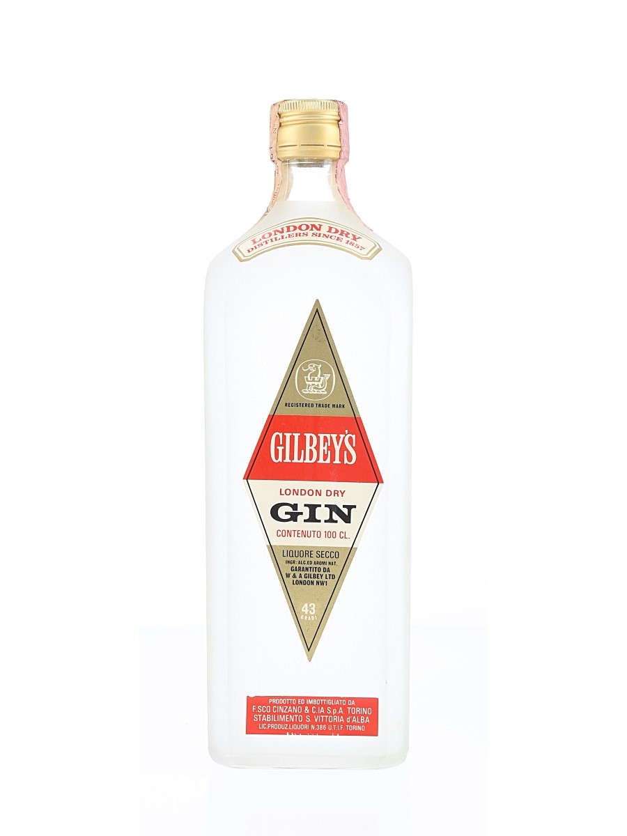 Gilbey's London Dry Gin Bottled 1970s- Cinzano 100cl / 43%