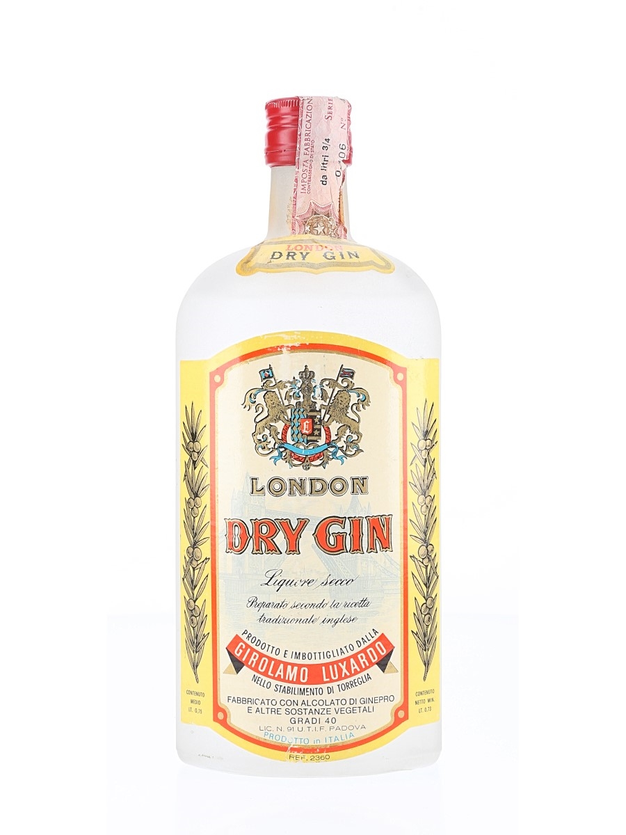 Girolamo Luxardo London Dry Gin Bottled 1960s-1970s 75cl / 40%