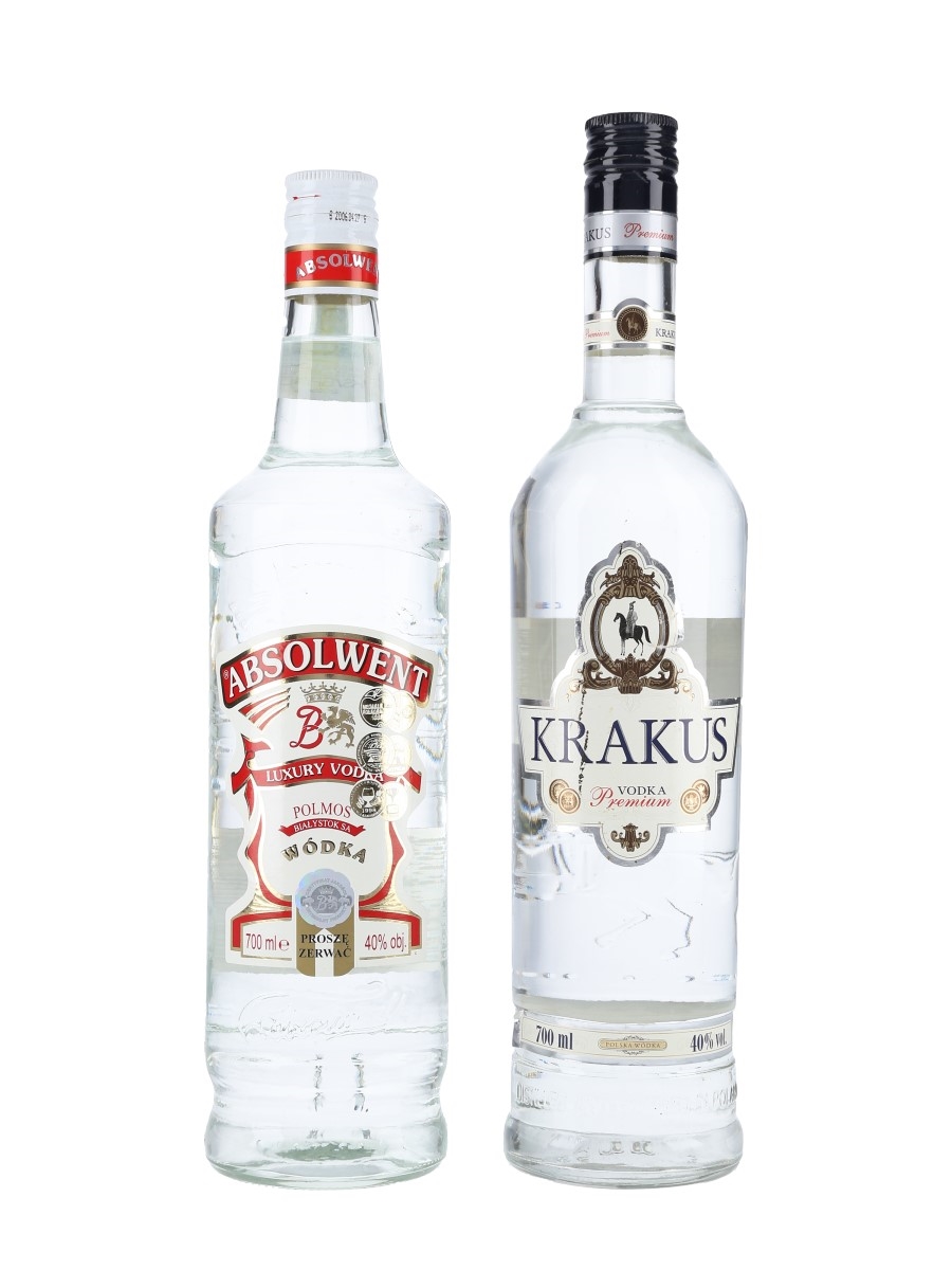 Absolwent & Krakus Vodka  2 x 70cl / 40%