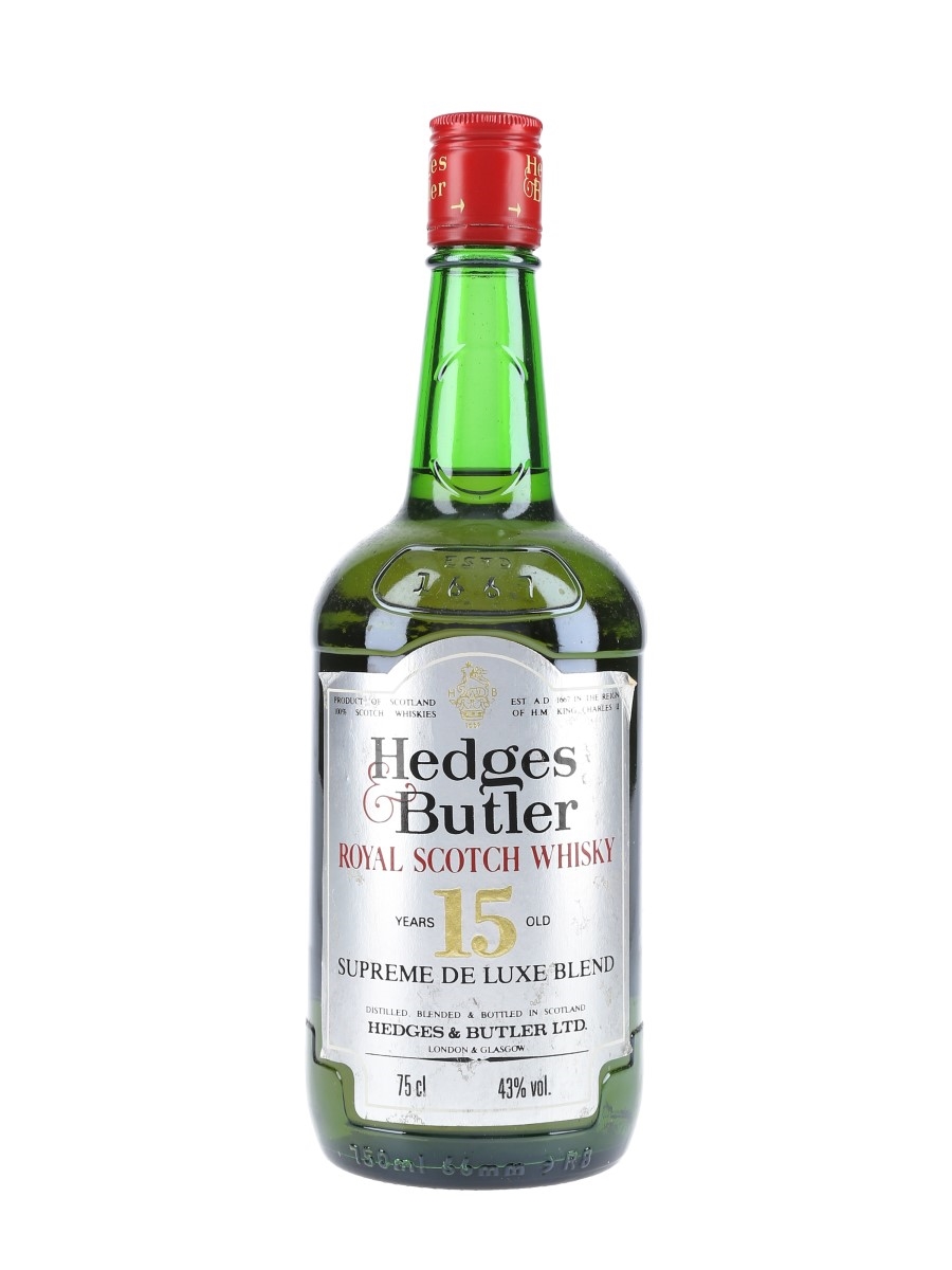 Hedges & Butler 15 Year Old Bottled 1980s 75cl / 43%