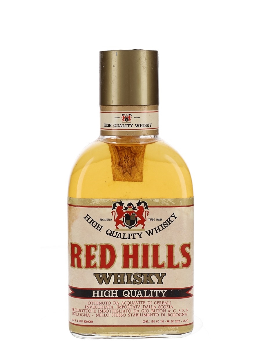 Red Hills High Quality Whisky Bottled 1960s - Buton 75cl / 43%