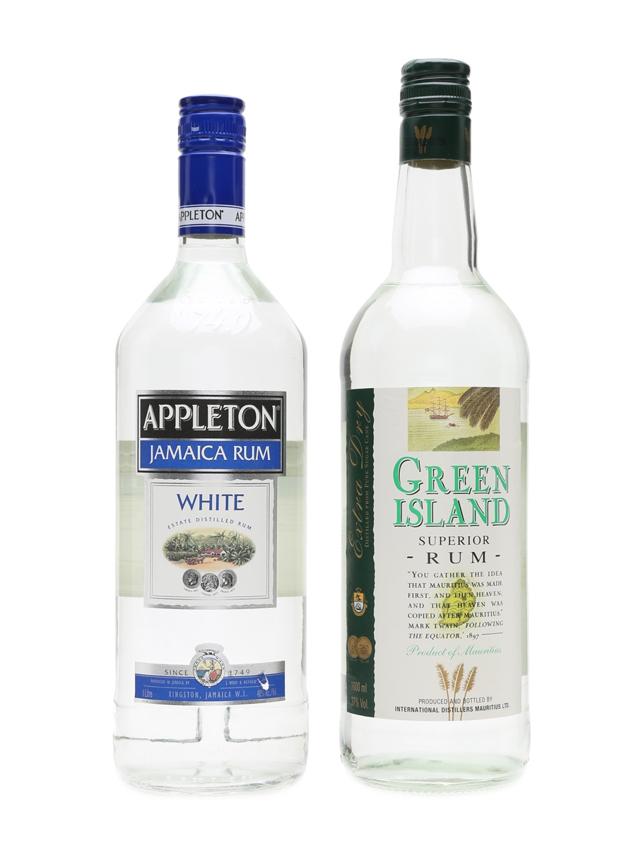 Appleton White & Green Island Superior Rum  2 x 100cl / 38.5%