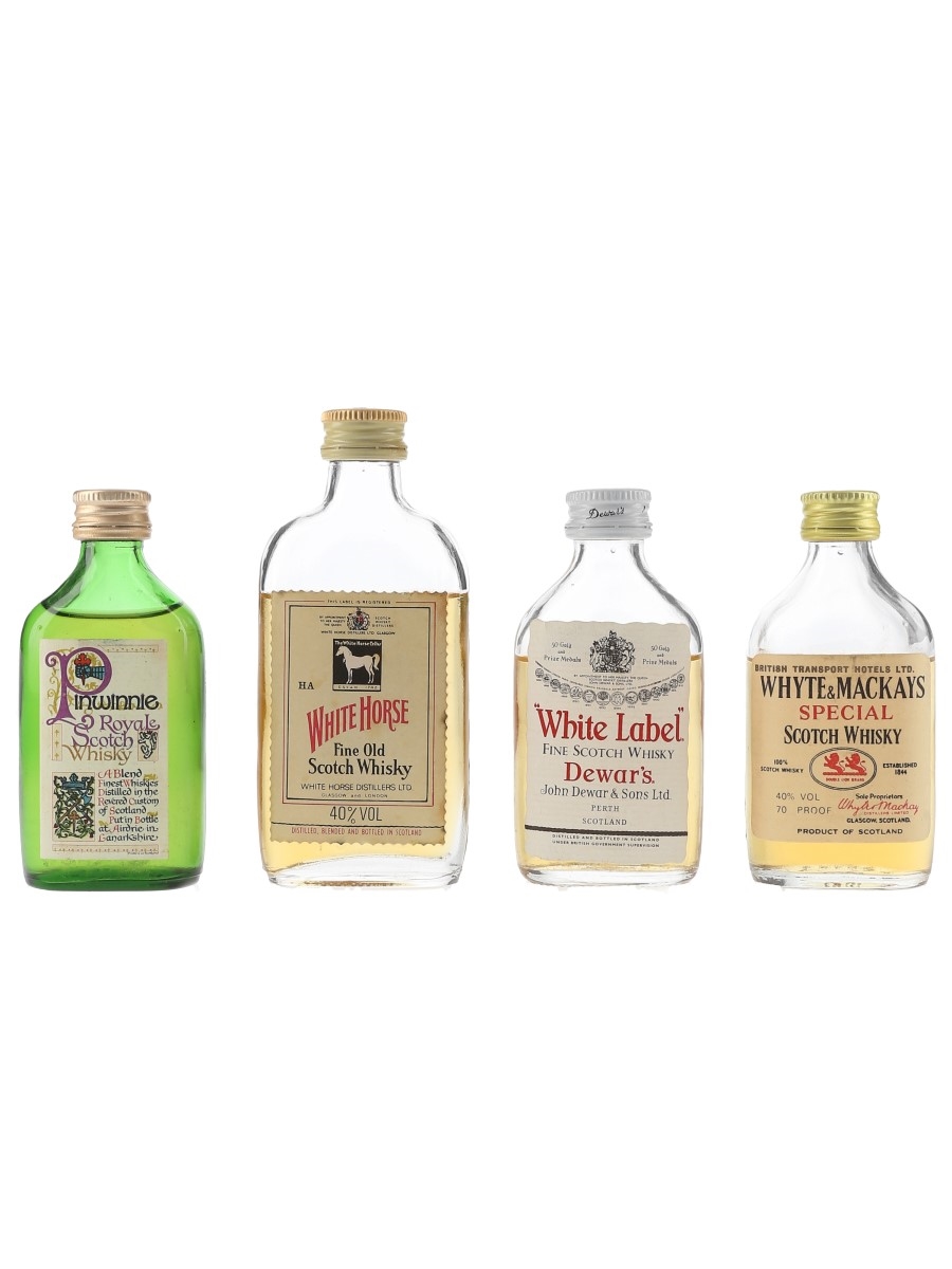 Assorted Blended Scotch Whisky Dewar's, Pinwinnie, White Horse & Whyte Mackays 4 x 5cl / 40%