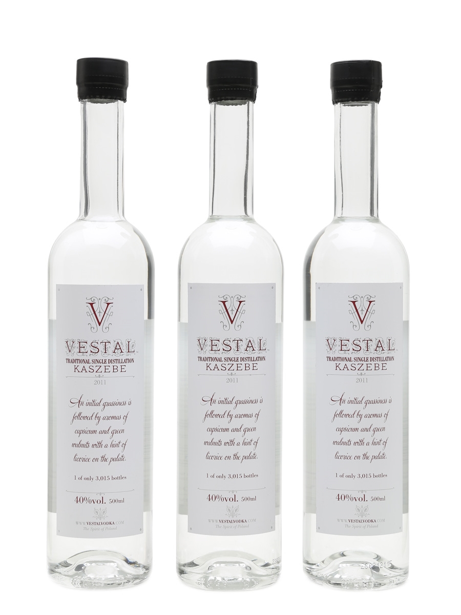 Vestal Kaszebe 2011 Vodka  3 x 50cl