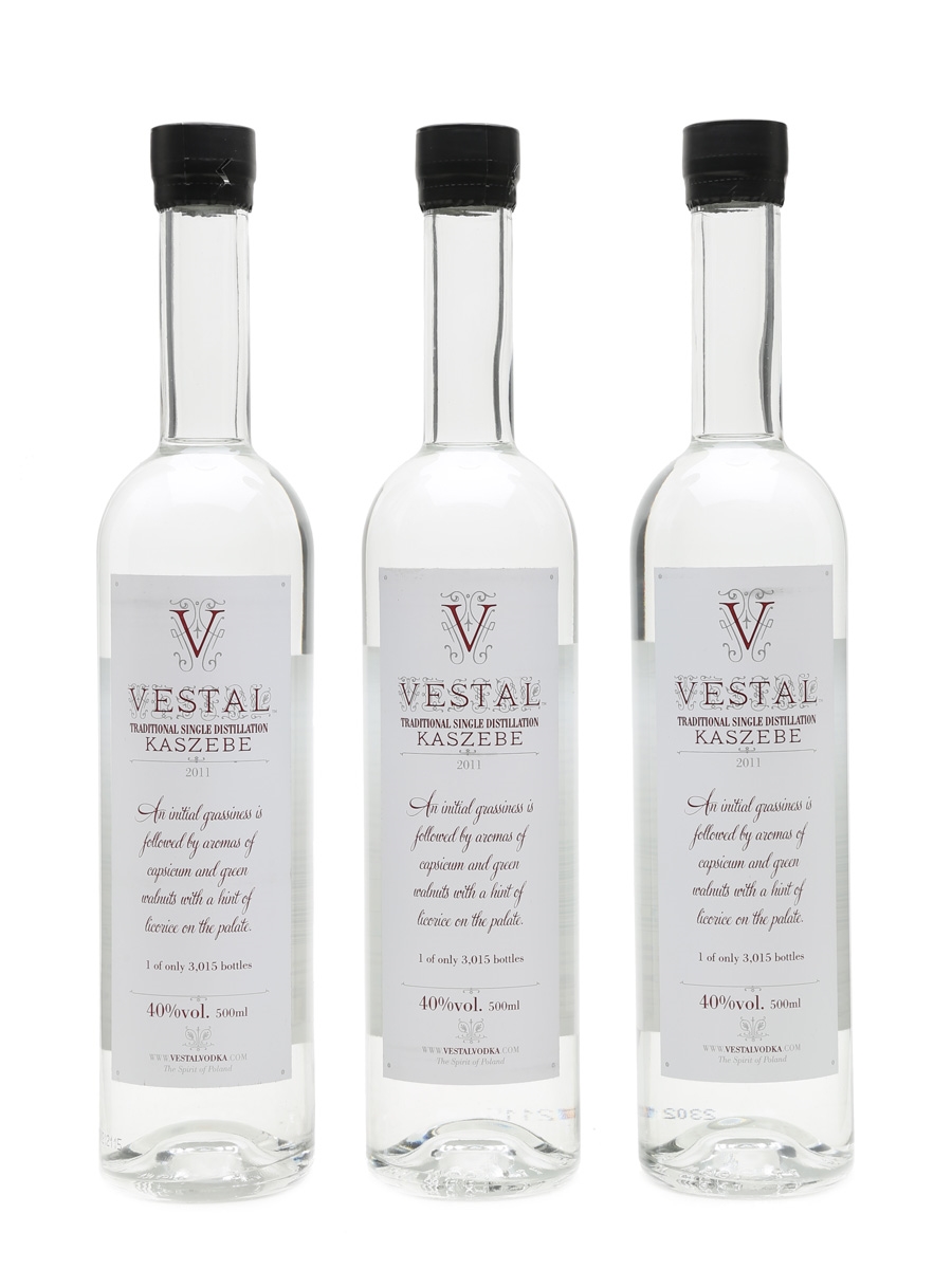 Vestal Kaszebe 2011 Vodka  3 x 50cl / 40%
