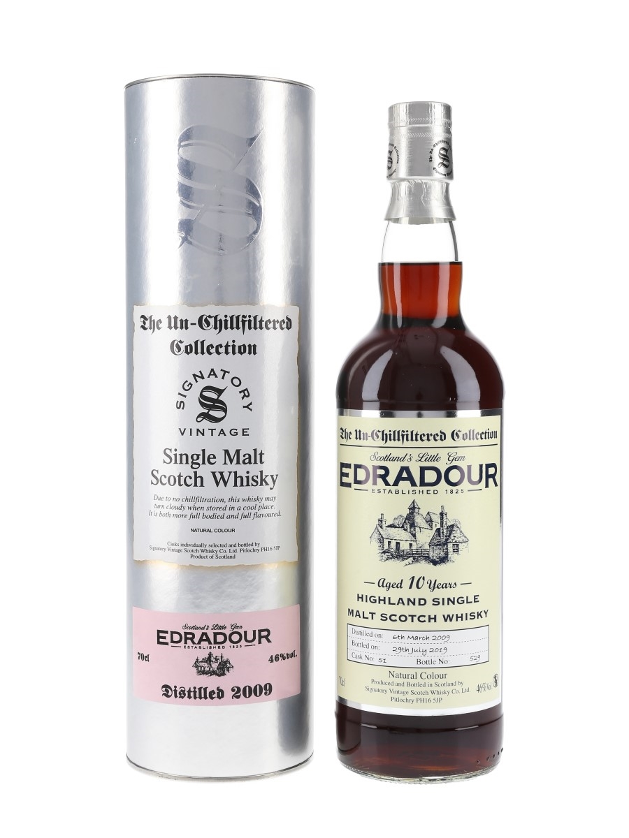 Edradour 2009 10 Year Old Bottled 2019 - Signatory Vintage 70cl / 46%