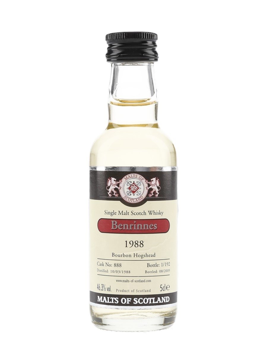 Benrinnes 1988 Cask 888 Bottled 2009 - Malts Of Scotland 5cl / 46.3%