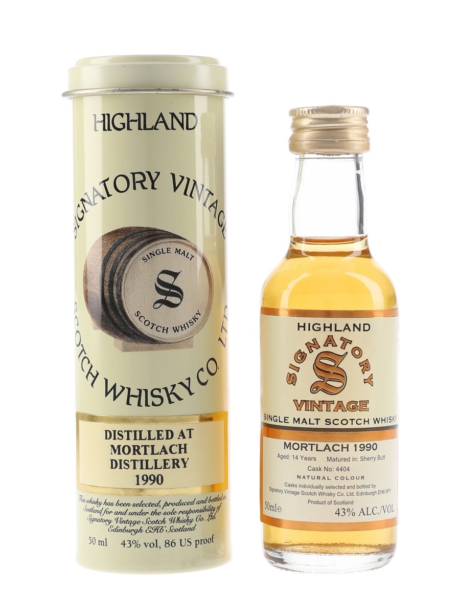 Mortlach 1990 14 Year Old Signatory Vintage 5cl / 43%